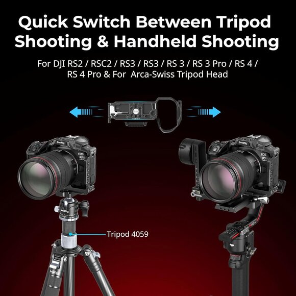 SMALLRIG Black Mamba Camera Cage for Canon EOS R5 Mark II, Aluminum Alloy Camera - Picture 4 of 8